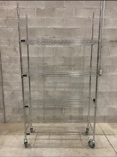 Mobile Wire Shelving Units ( 2 Available ), View more