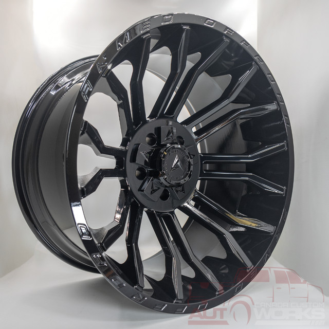 NEW DESIGN! ARMED HAVOC! 8 BOLT 22X12 GLOSS BLACK wheels! in Tires & Rims in Calgary - Image 2