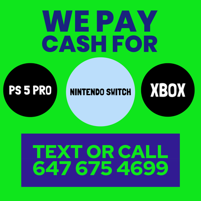 We buy Playstation PS5 pro, Nintendo switch, XBOX for cash, View more