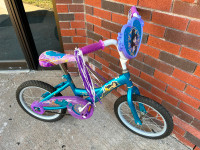 Girls 16 inch bike with supporting wheels