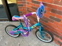 Girls 16 inch bike with supporting wheels