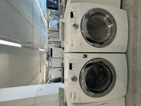 1122- Laveuse Sécheuse Samsung blanc frontale washer dryer white