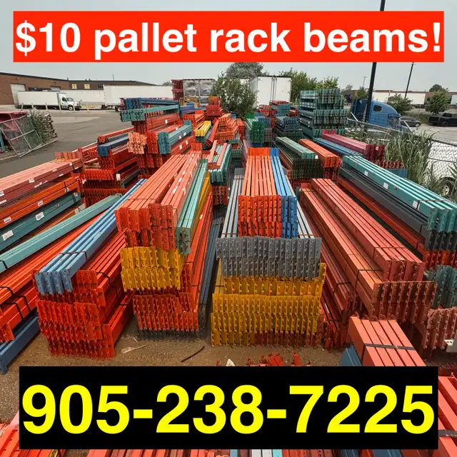 HUGE SALE $10 PALLET RACKING BEAMS - ODD SIZES ONLY