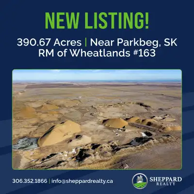 NEW LISTING AVAILABLE! KEY FEATURES: 390.67 ISC Acres Aggregate Deposits with Existing Open Pit Loca...