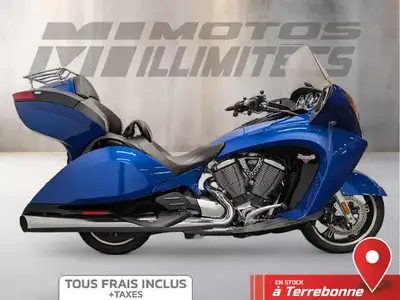 VICTORY Vision Tour ABS 2017 BLEU 20591 km km au compteur. Motos Illimitées Terrebonne. Prix de vent...