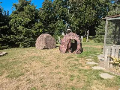Two hunting blind camo tents, View more