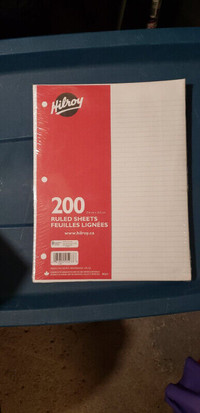 200 sheets lined paper NEW