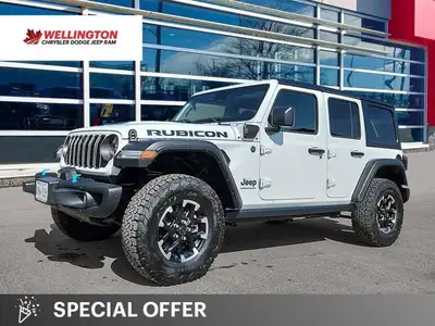 2.0L I4 DOHC. Bright White Clearcoat 2024 Jeep Wrangler Rubicon 4xe 4WD 8-Speed Automatic 2.0L I4 DO...