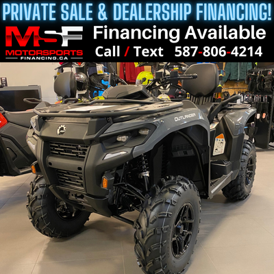 Welcome to Motorsports Financing - Kelowna! 2026 Can am Outlander Engine: 0
