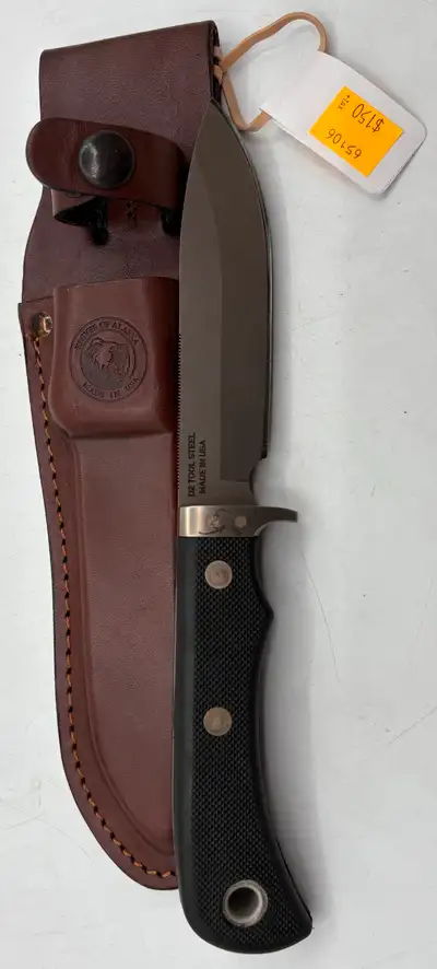 Magnus Alaskan Fixed D2 Tool Steel Knife with Leather Sheath, View more