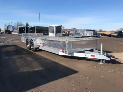 CANADIAN MENNONITE MADE 80in. X 20' ALUMINUM UTILITY/ LANDSCAPE TRAILER WITH REAR BI-FOLD GATE UPGRA...