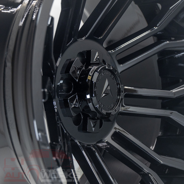 NEW DESIGN! ARMED HAVOC! 8 BOLT 22X12 GLOSS BLACK wheels! in Tires & Rims in Red Deer - Image 3