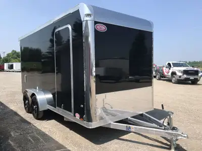 LEGACY SERIES ALL ALUMINUM FRAME 7' X 16' TANDEM AXLE CARGO W/ BARN DOORS, EXTRA HEIGHT AND POLYCORE...