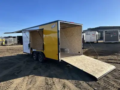 Call or Text Nathan @ 306.241.9410 Triton Premium 7.5 x 18’Aluminum Sport Trailer with Escape door!...