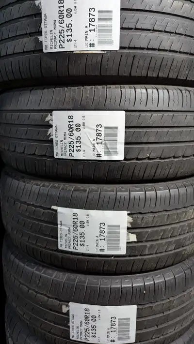 SET OF 4X MICHELIN PRIMACY MXM4 TAG # 17873 Size: 225/60R18 225/60R18 Excellent condition Pressure t...