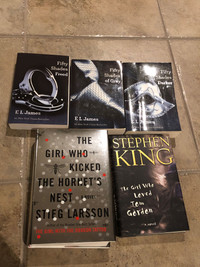 Novels - Fifty Shades, Stephen King, The girl who kicked…