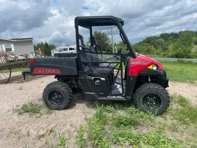 This side by side is like a demo with 66kms only never gets used. Has front winch with dump bucket f...