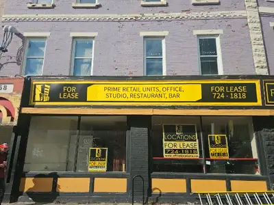 Central Downtown 500 - 25,000sqft Retail, Commercial and Restaurant Space available High Ceilings Op...
