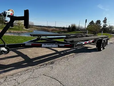 pontoon boat trailer. This float on style pontoon trailer 18’/23’ tandem axle 4400lb $3999 18’/23’ t...