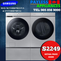 Samsung  WF53BB8700ATUS 27"Front Load Washer DVE53BB8700TA Dryer