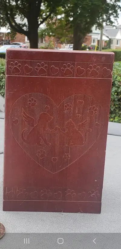 Wooden pet urn, View more