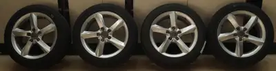 Birkshire Automobiles currently has inventory on a used winter tire and wheel package for an Audi A4...