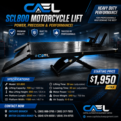 CAEL SCL800 Motorcycle Lift Power, Precision & Performance! Take your shop to the next level with th...