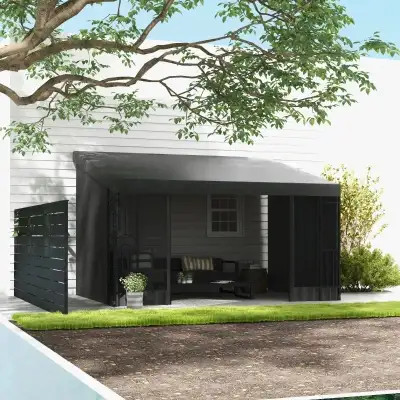 Outsunny 10′ x 13′ Wall Pergola, Outdoor Gazebo... ID# 3332, View more