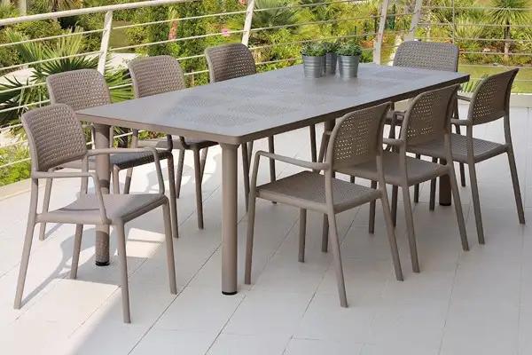 Nardi 9-piece Libeccio 87 in. x 40 in. Patio Dining Set in Patio & Garden Furniture in St. Catharines - Image 3