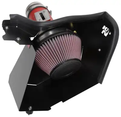 Gain a guaranteed increase in horsepower and torque with a K&N cold air intake system featuring a ma...