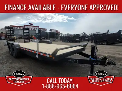 New 7x20ft Equipment Hauler from Canada Trailers - (2) 7,000 lb Axles w/ Easy Lube Spindles - Brakes...