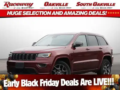 2021 JEEP GRAND CHEROKEE 80TH ANNIVERSARY Velvet Red Pearl Leather Faced Bucket Seats 3.6L V6 Engine...