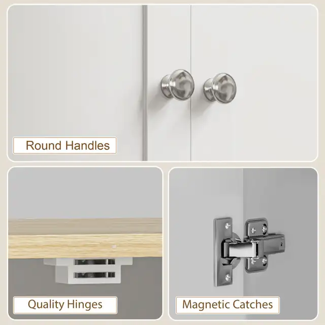 72" Tall Pantry Cabinet, Kitchen Pantry Cabinet with Adjustable in Home Décor & Accents in City of Toronto - Image 8