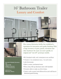 Mobile Washroom Trailer and Bathroom Unit available and in stock