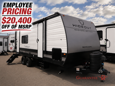 Guarantee RV Calgary's largest selection of pre-owned inventory. Keystone Hideout travel trailer 212...