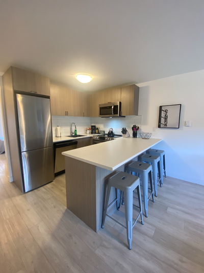 New One-bedroom available Feb.01st Starting at $1,595 Entertainment wall with 55-inch Smart TV, Elec...