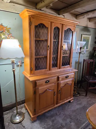 Two Piece Solid Maple Cabinet, View more