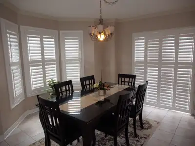 Up to 80% off ALL window coverings, INCLUDING Wood Vinyl California Shutters! Zebra Blinds Roller Sh...