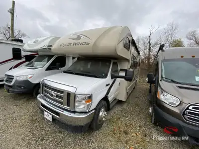 Thor Motor Coach Four Winds Class C gas motorhome 28Z highlights: Bedroom 12V Outlet 68in.in. Jackkn...
