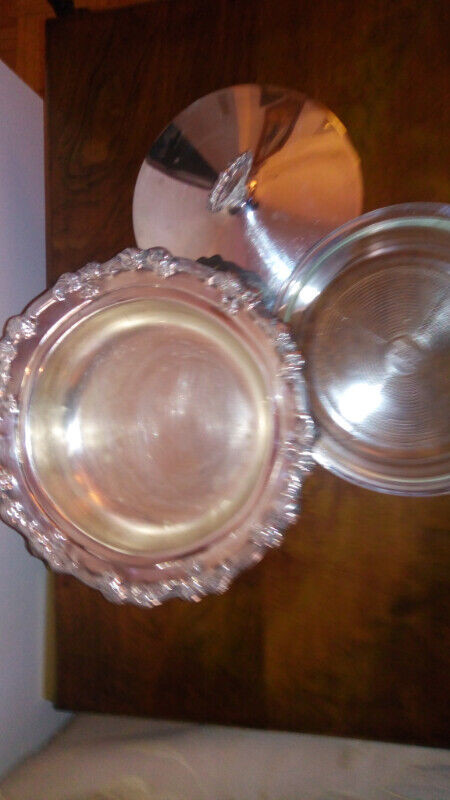 VINTAGE SILVER PLATED COVERED SERVING DISH, ORNATE LEGS in Kitchen & Dining Wares in City of Toronto - Image 4