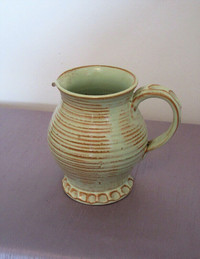 Vintage English Pottery Pale Green Farmhouse Jug by B R Burton