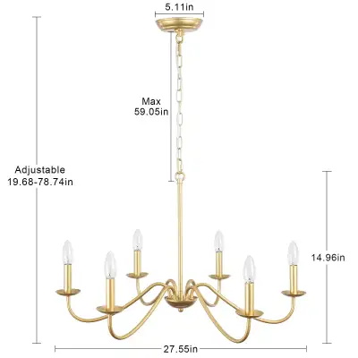 *BNIB!* Gold Chandelier Light... LOT# 4851, View more