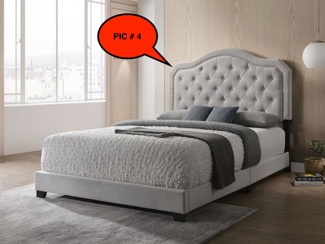BELLEVILLE BED - QUEEN / DOUBLE SIZE LEATHER BED FOR $229 ONLY in Beds & Mattresses in Belleville - Image 4
