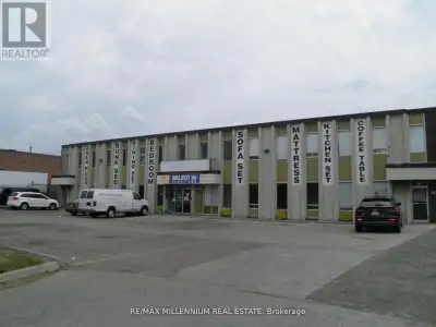 !! Great Location!! Direct Expose To Street !!! Close To Hwy 400!!! Front Office space with Kitchen...