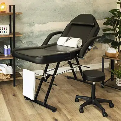 NEW SALON TATTOO MASSAGE BED BARBER CHAIR & STOOL FMB2201, View more