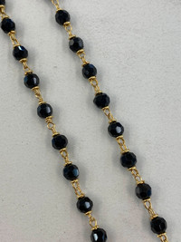 Beautiful 22K Gold & Black Bead Necklace