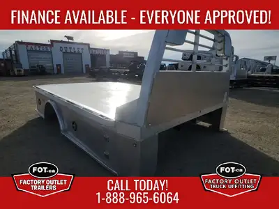 Welcome to Factory Outlet Trailers! NEW 11ft4inx94in Skirted Aluminum Flat Deck from CM Truck Beds -...
