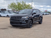 The 2026 Jeep Compass North in Diamond Black Crystal Pearl with a Black interior combines bold style... (image 1)