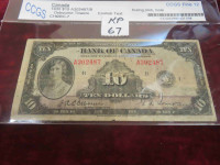 1935 Bank of Canada Fine 12 Ultra Rare $10 Bill