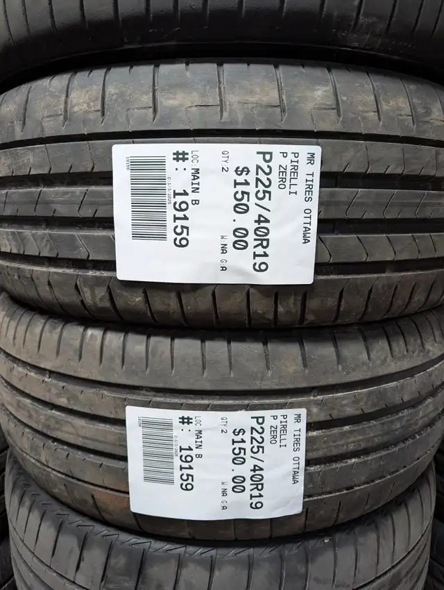 P225/40R19 225/40/19 PIRELLI P ZERO TAG # 19159 in Tires & Rims in Ottawa - Image 2
